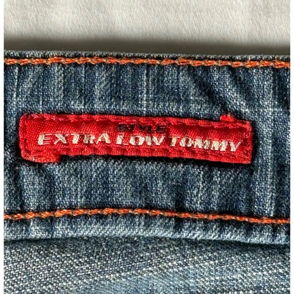 Miss Sixty Jeans Vintage Y2K 
Extra Low Tommy Flare Size 31 Dark Wash - Picture 6 of 16